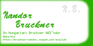 nandor bruckner business card